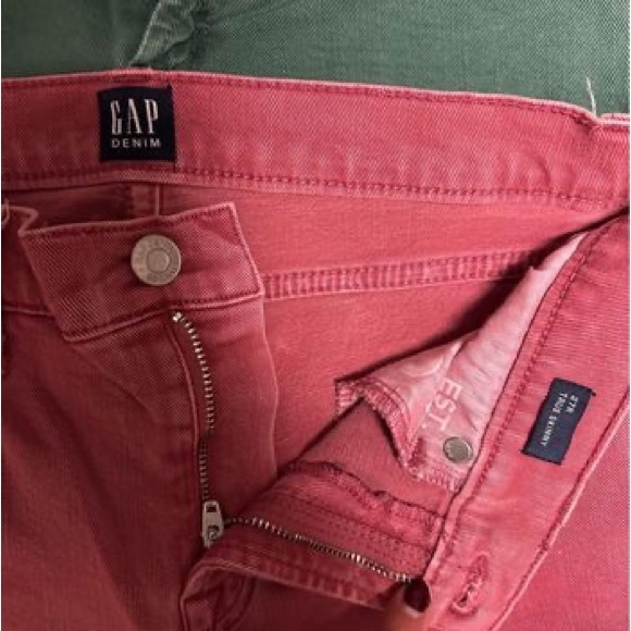 Lot of colored ankle jeans with frayed hem size 2 - Picture 2 of 3